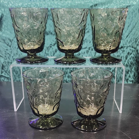 5 Bryce El Rancho Dusk Footed Juice Glasses - Picture 4 of 6